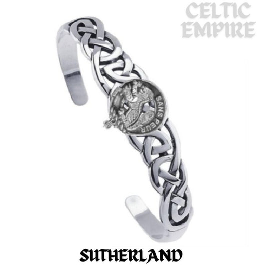 Sutherland Family Clan Crest Celtic Cuff Bracelet
