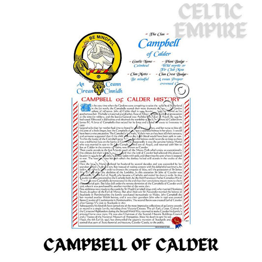 Campbell Calder Scottish Family Clan History