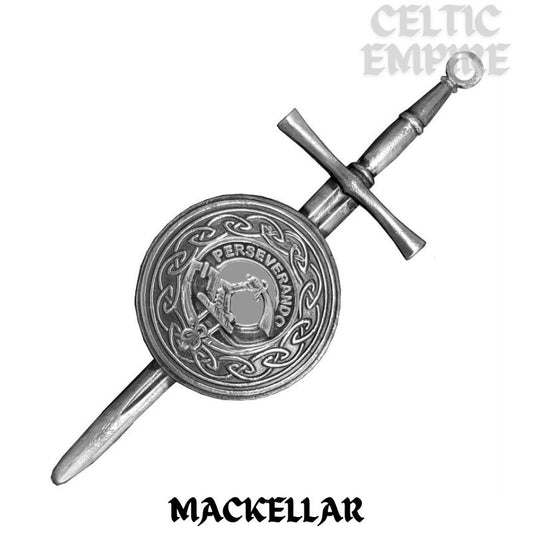 MacKellar Scottish Family Clan Dirk Shield Kilt Pin