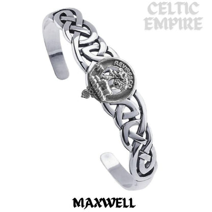 Maxwell Family Clan Crest Celtic Cuff Bracelet