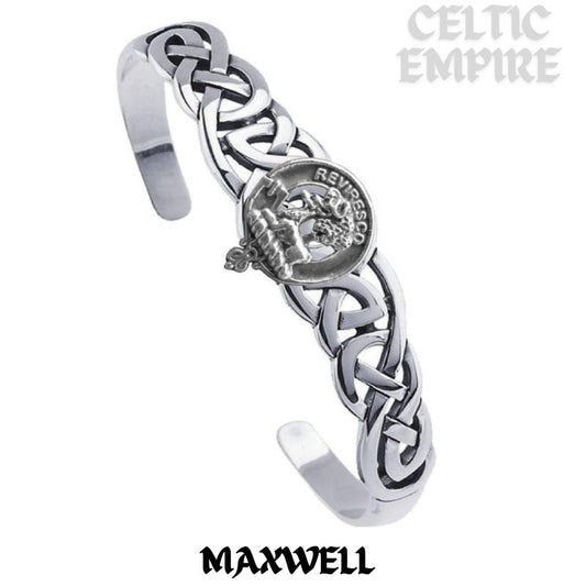 Maxwell Family Clan Crest Celtic Cuff Bracelet