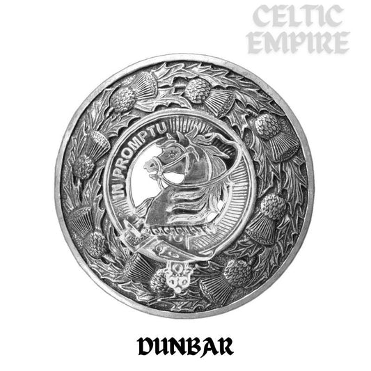 Dunbar Family Clan Badge Scottish Plaid Brooch
