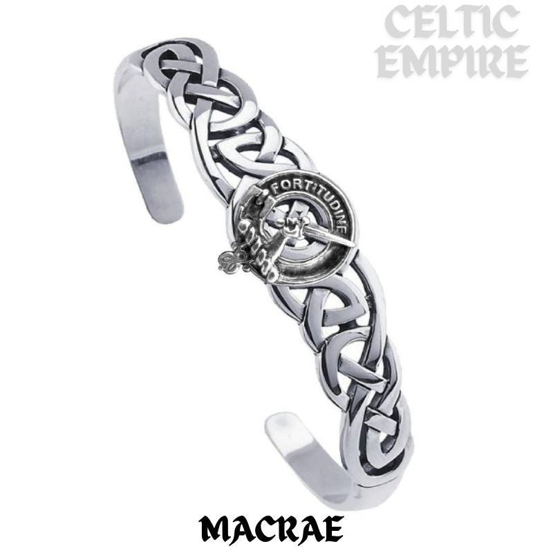 MacRae Family Clan Crest Celtic Cuff Bracelet