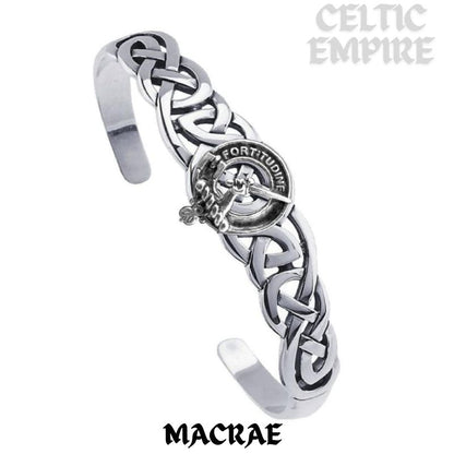 MacRae Family Clan Crest Celtic Cuff Bracelet