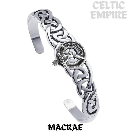 MacRae Family Clan Crest Celtic Cuff Bracelet