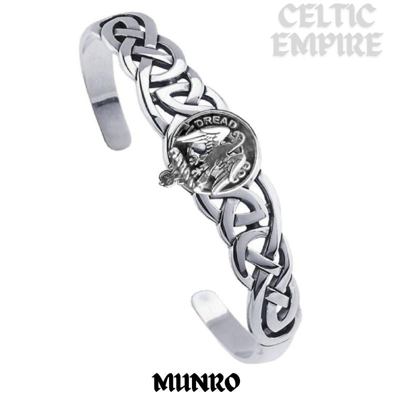 Munro Family Clan Crest Celtic Cuff Bracelet