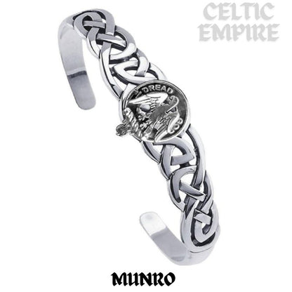 Munro Family Clan Crest Celtic Cuff Bracelet