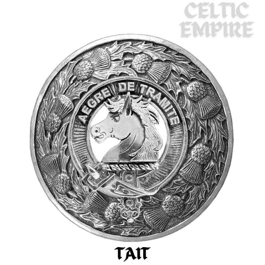 Tait Family Clan Badge Scottish Plaid Brooch