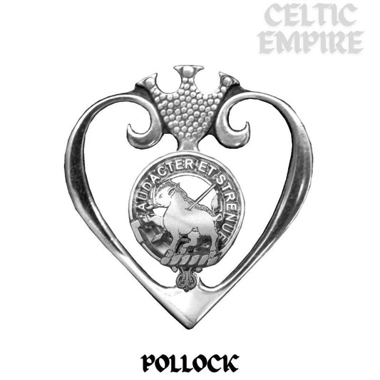 Pollock Family Clan Crest Luckenbooth Brooch or Pendant