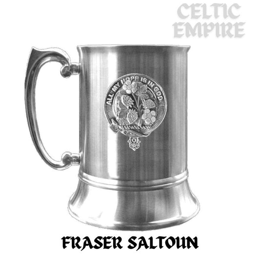 Fraser  Saltoun  Scottish Family Clan Crest Badge Tankard