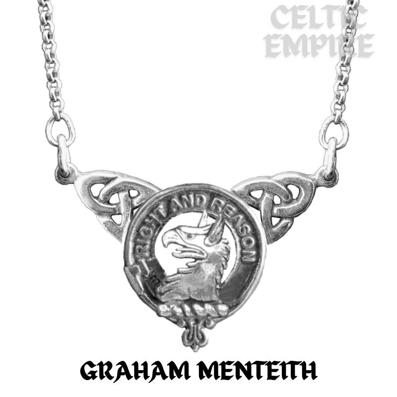Graham Menteith Family Clan Crest Double Drop Pendant