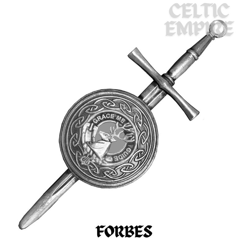 Forbes Scottish Family Clan Dirk Shield Kilt Pin