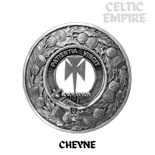 Cheyne Family Clan Badge Scottish Plaid Brooch