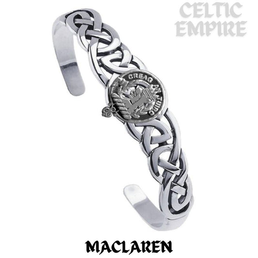 MacLaren Family Clan Crest Celtic Cuff Bracelet