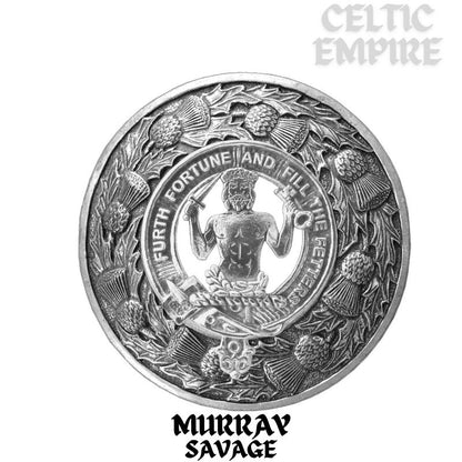 Murray (Savage) Family Clan Badge Scottish Plaid Brooch