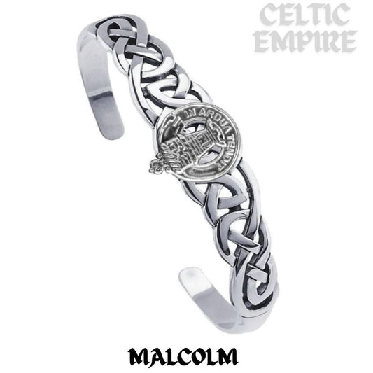 Malcolm Family Clan Crest Celtic Cuff Bracelet