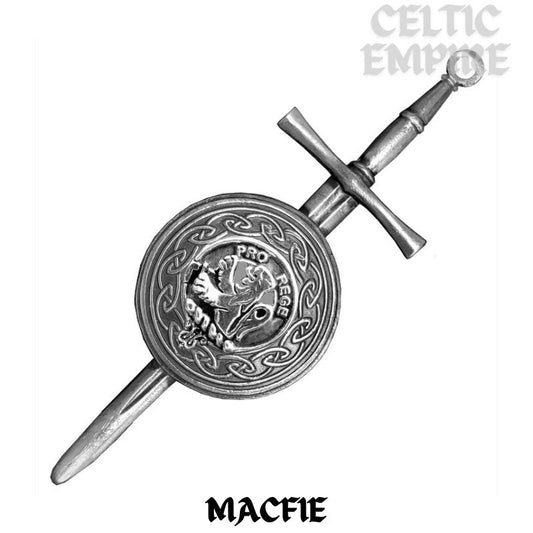 MacFie Scottish Family Clan Dirk Shield Kilt Pin