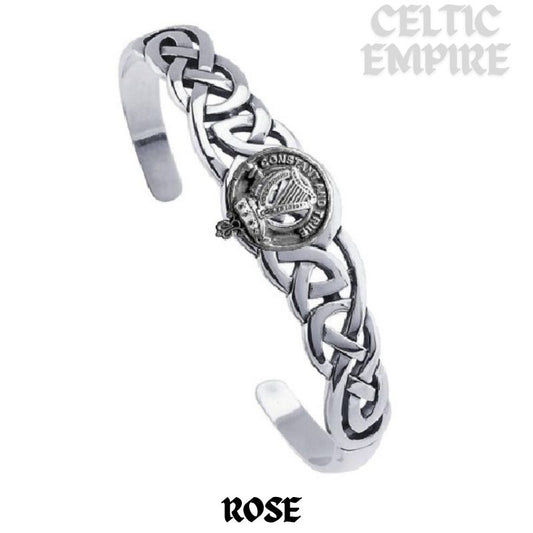 Rose Family Clan Crest Celtic Cuff Bracelet