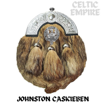 Johnston (Caskieben) Scottish Family Clan Crest Badge Dress Fur Sporran