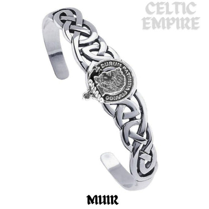Muir Family Clan Crest Celtic Cuff Bracelet