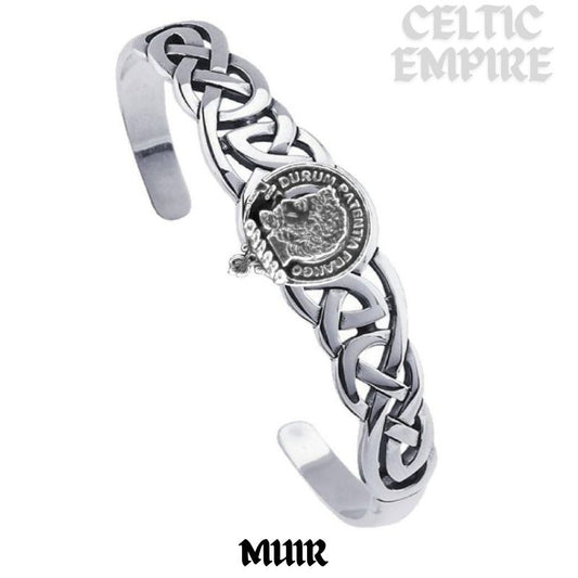 Muir Family Clan Crest Celtic Cuff Bracelet