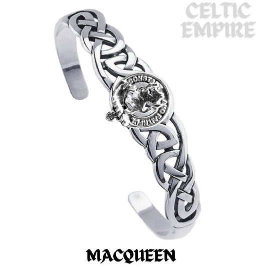 MacQueen Family Clan Crest Celtic Cuff Bracelet