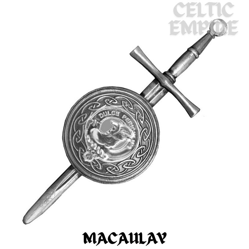 MacAulay Scottish Family Clan Dirk Shield Kilt Pin