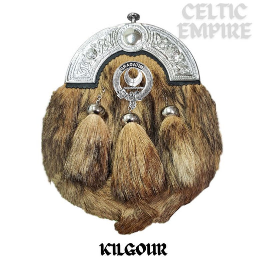 Kilgour Scottish Family Clan Crest Badge Dress Fur Sporran