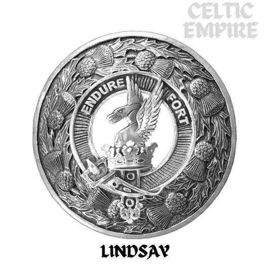 Lindsay Family Clan Badge Scottish Plaid Brooch