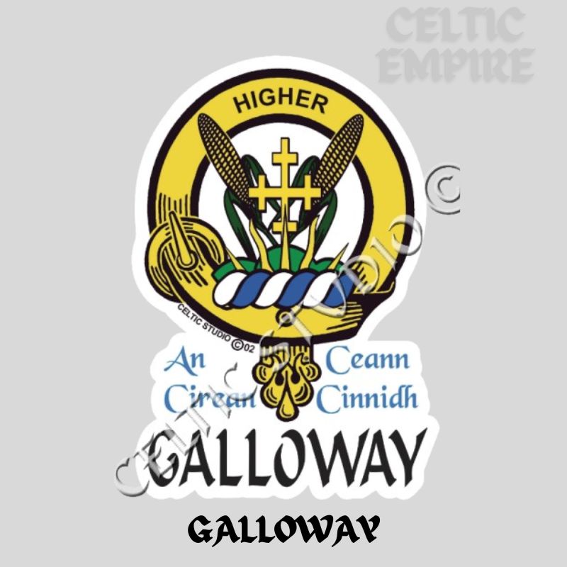 Galloway Family Clan Crest Decal | Custom Scottish Heritage Car & Laptop Stickers