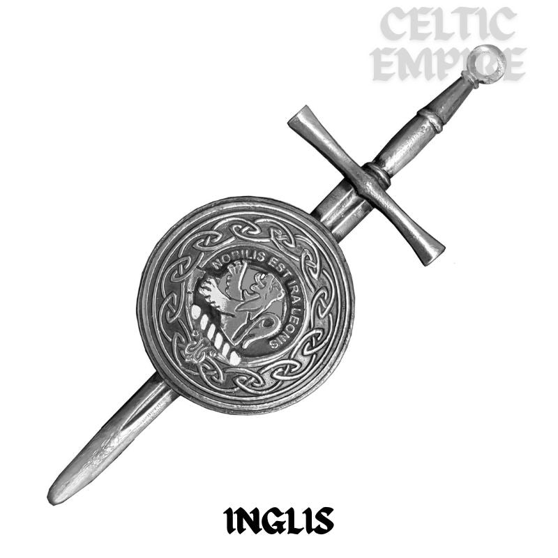 Inglis Scottish Family Clan Dirk Shield Kilt Pin