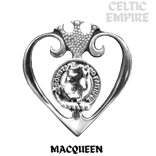 MacQueen Family Clan Crest Luckenbooth Brooch or Pendant