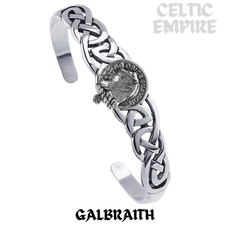 Galbraith Family Clan Crest Celtic Cuff Bracelet