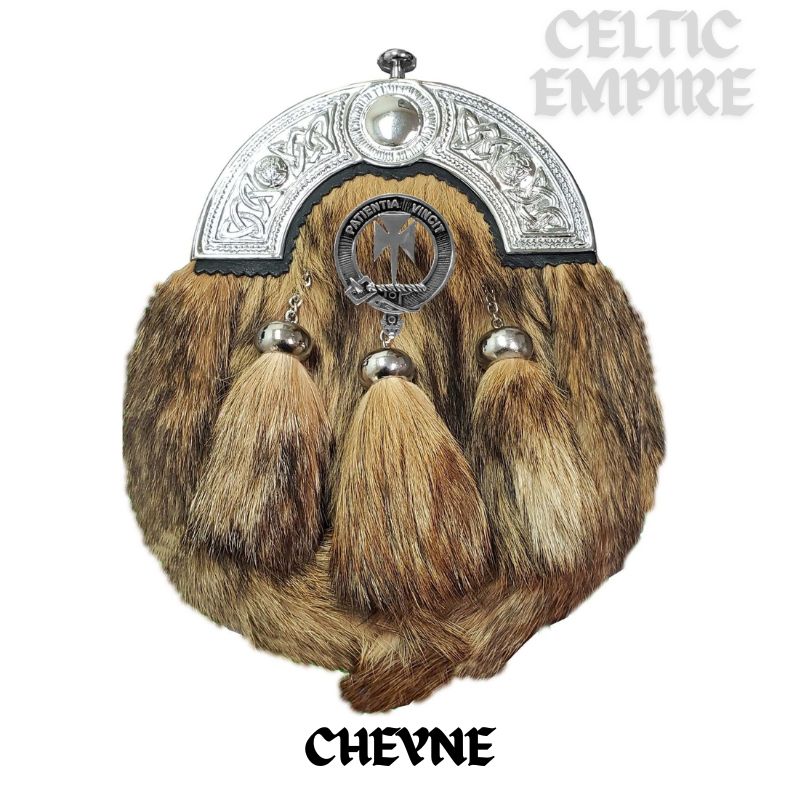 Cheyne Scottish Family Clan Crest Badge Dress Fur Sporran