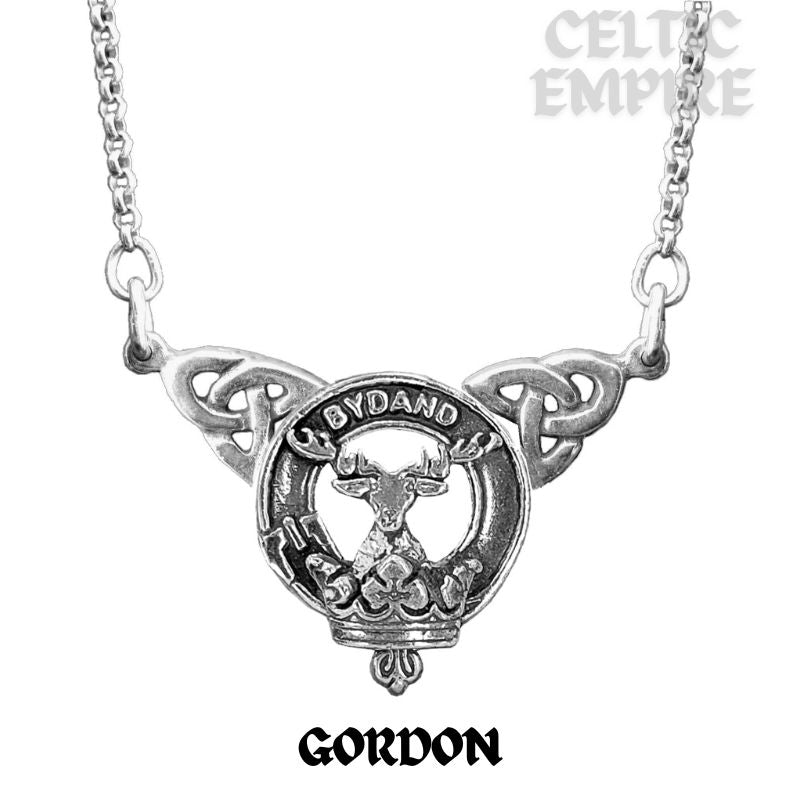 Gordon Family Clan Crest Double Drop Pendant