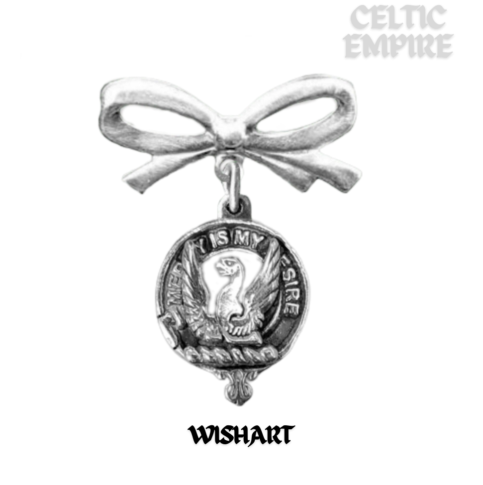 Wishart Scottish Family Clan Bow Brooch
