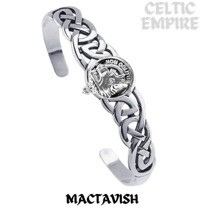 MacTavish Family Clan Crest Celtic Cuff Bracelet