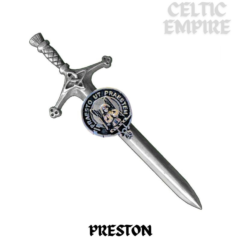 Preston Family Clan Crest Kilt Pin, Scottish Pin