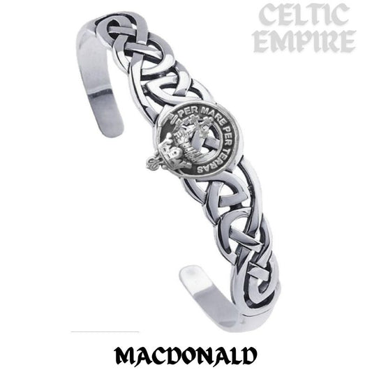 MacDonald (Donald) Family Clan Crest Celtic Cuff Bracelet