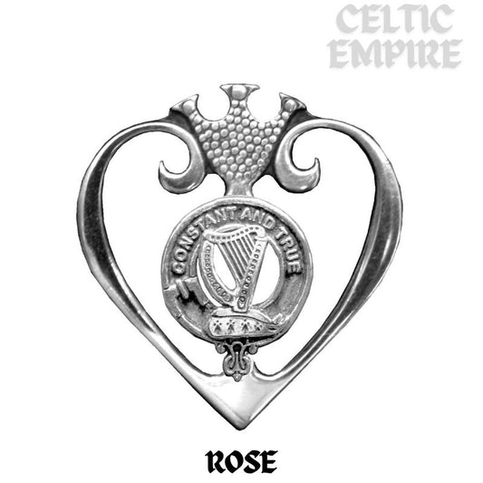 Rose Family Clan Crest Luckenbooth Brooch or Pendant