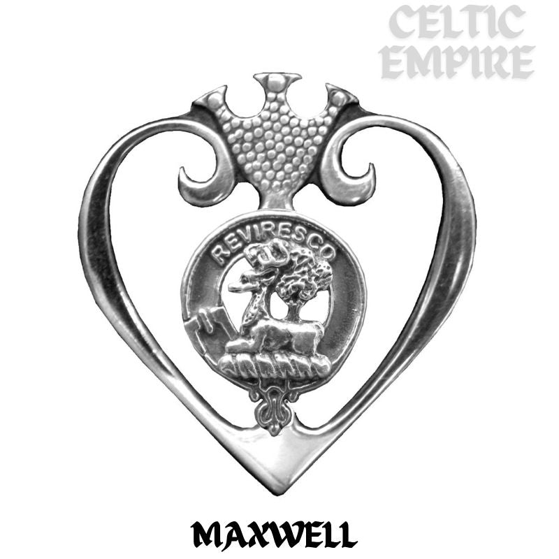 Maxwell Family Clan Crest Luckenbooth Brooch or Pendant