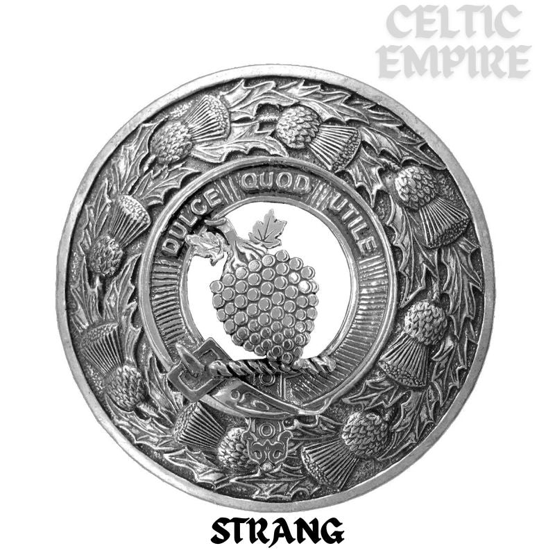 Strang Family Clan Badge Scottish Plaid Brooch
