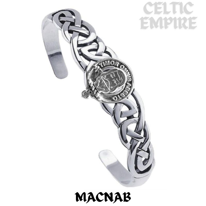 MacNab Family Clan Crest Celtic Cuff Bracelet