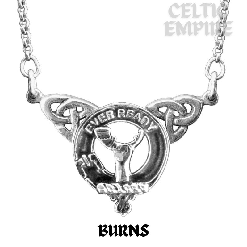 Burns Family Clan Crest Double Drop Pendant