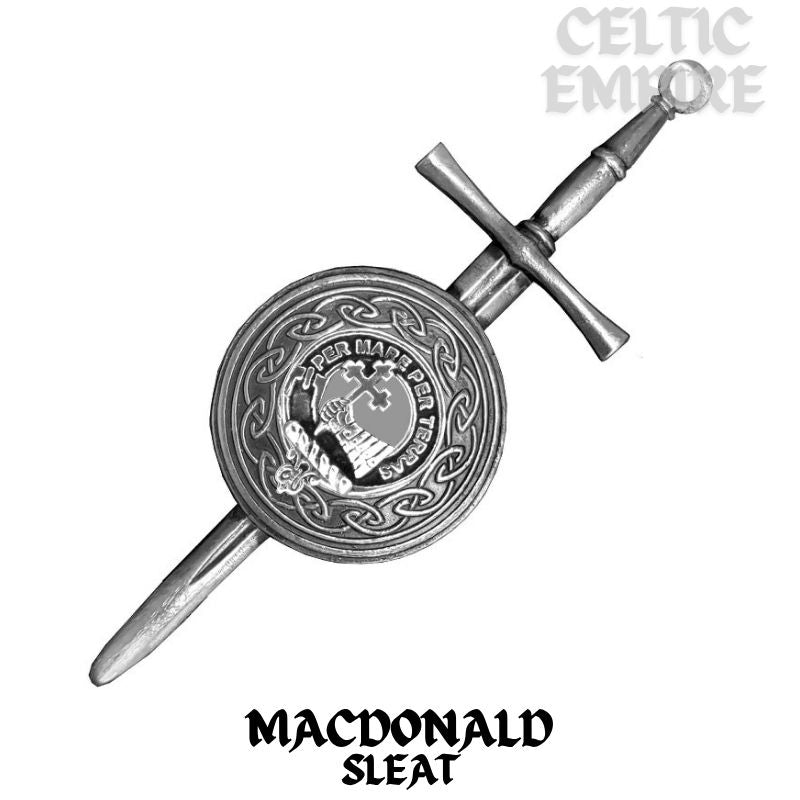MacDonald (Sleat) Scottish Family Clan Dirk Shield Kilt Pin