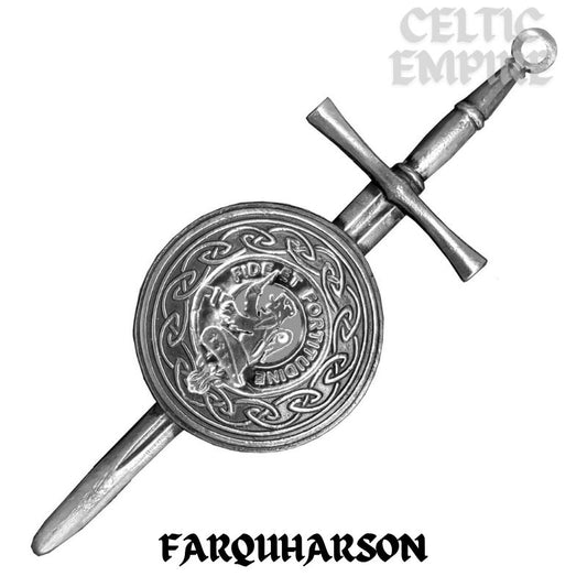 Farquharson Scottish Family Clan Dirk Shield Kilt Pin