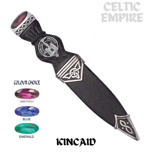 Kincaid Interlace Family Clan Crest Sgian Dubh, Scottish Knife