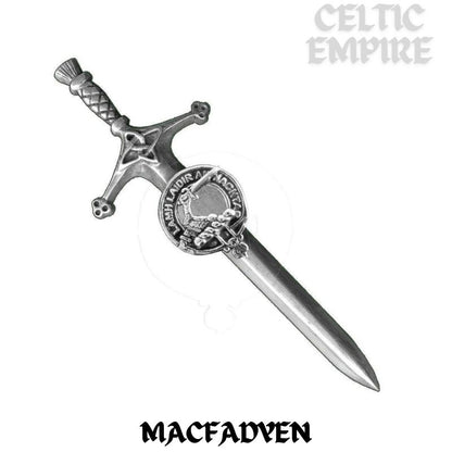 MacFadyen Family Clan Crest Kilt Pin, Scottish Pin