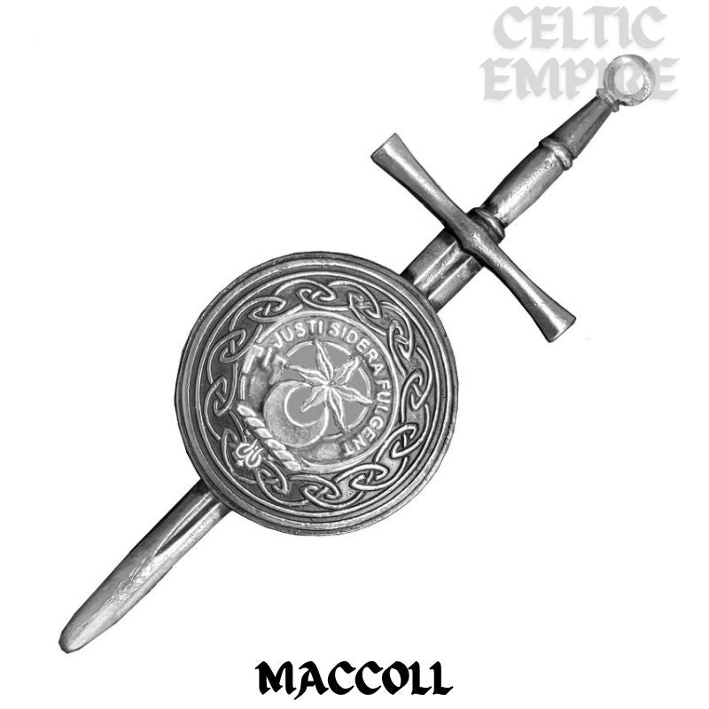 MacColl Scottish Family Clan Dirk Shield Kilt Pin