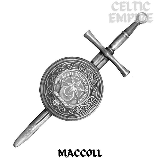 MacColl Scottish Family Clan Dirk Shield Kilt Pin